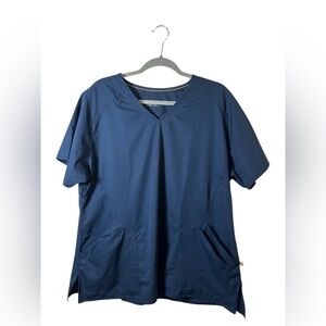 Carhartt Navy Blue Scrub Top XL Utility V-Neck